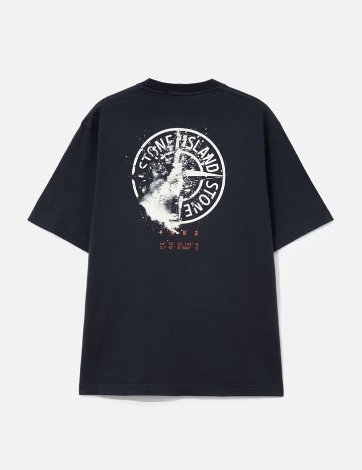 Stone Island Organic Cotton Jersey T - Shirt With Desert Print