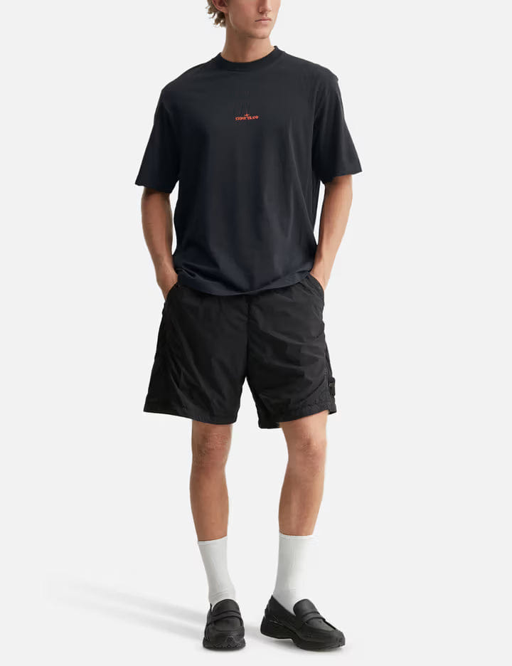 Stone Island Organic Cotton Jersey T - Shirt With Desert Print