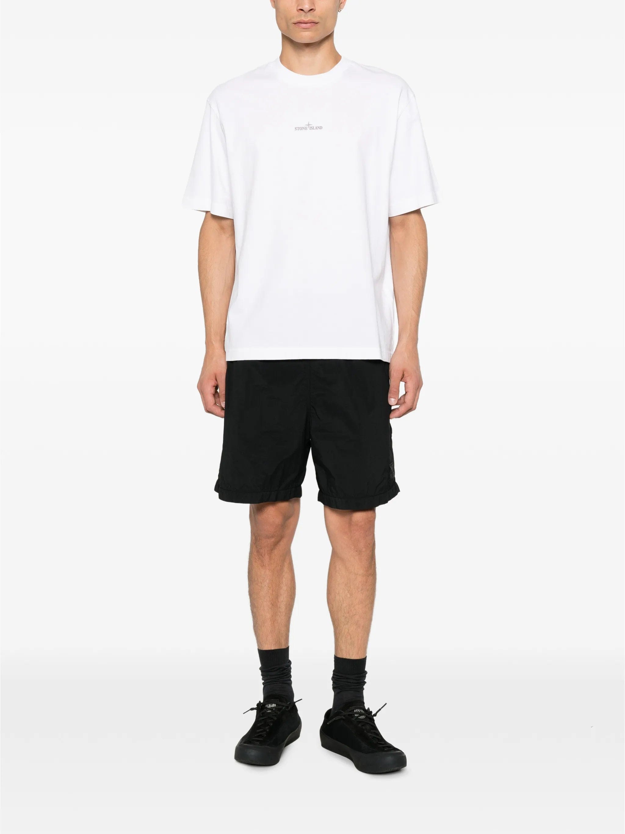 Stone Island elasticated - waistband logo track shorts