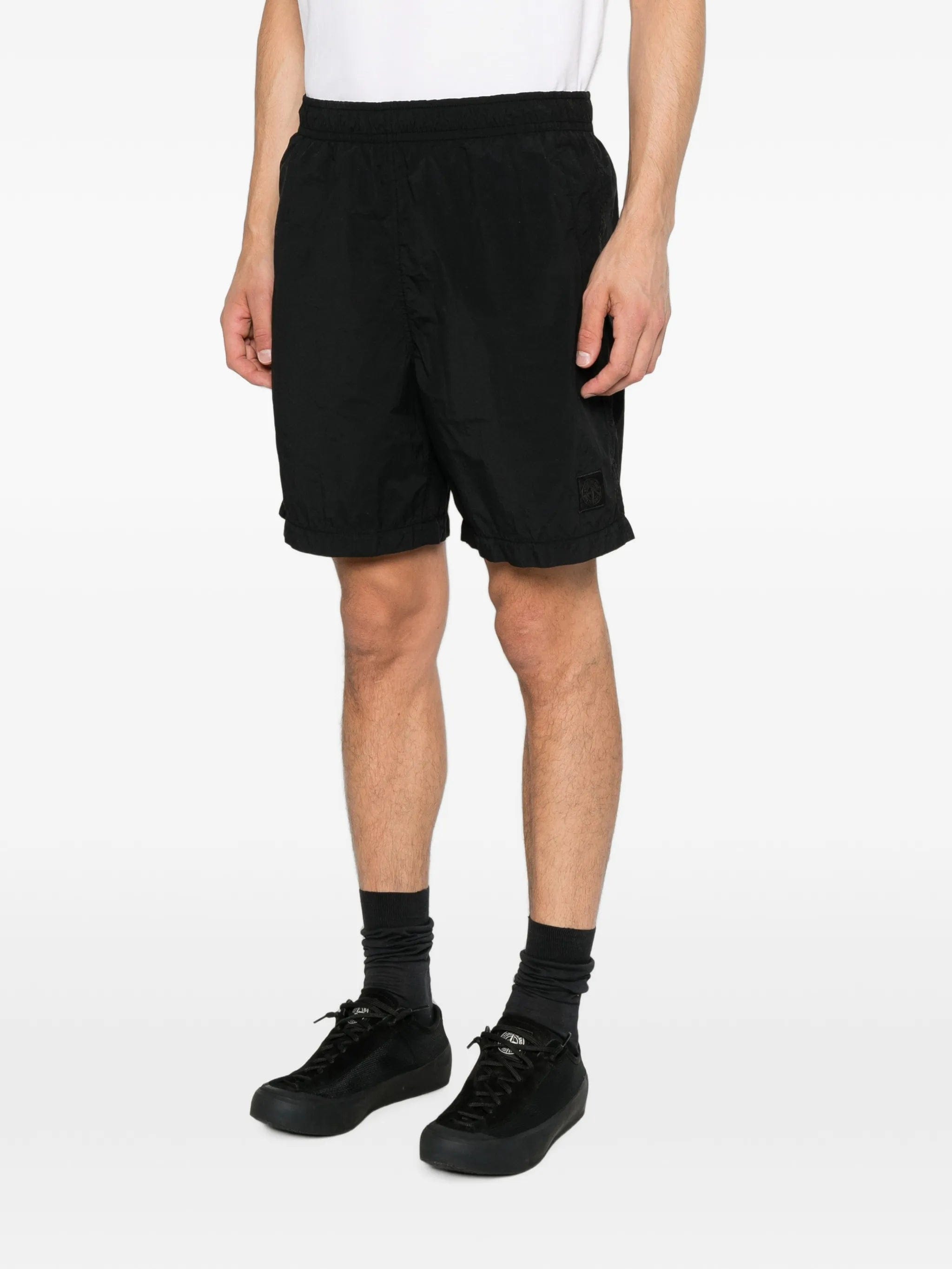 Stone Island elasticated - waistband logo track shorts