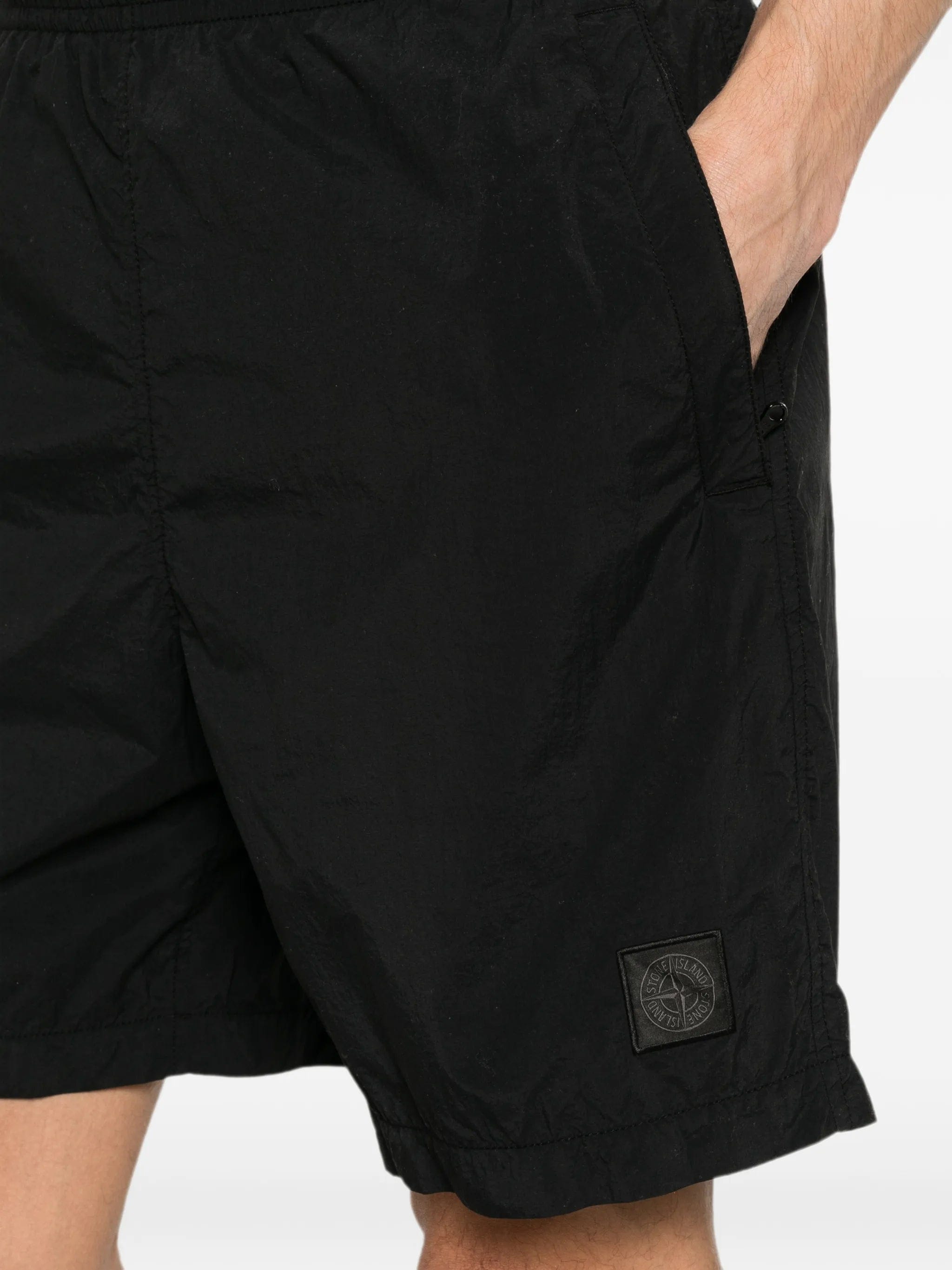 Stone Island elasticated - waistband logo track shorts