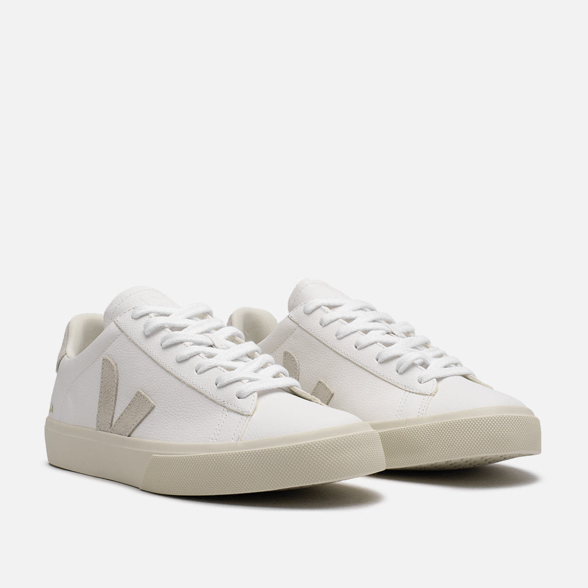 VEJA CAMPO CHROMEFREE LEATHER - WHITE / NATURAL