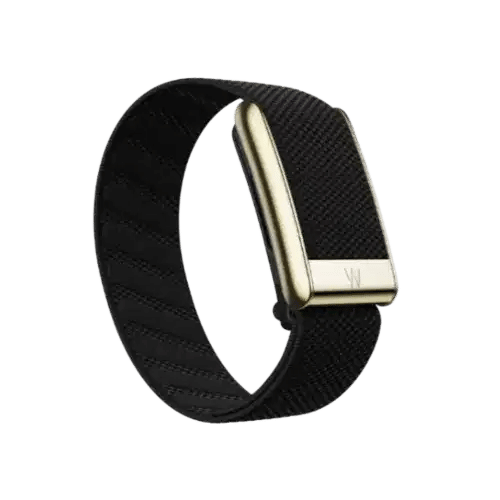 Whoop 5.0 / MG Life Superknit Luxe Obsidian with Gold Band (Strap Only)