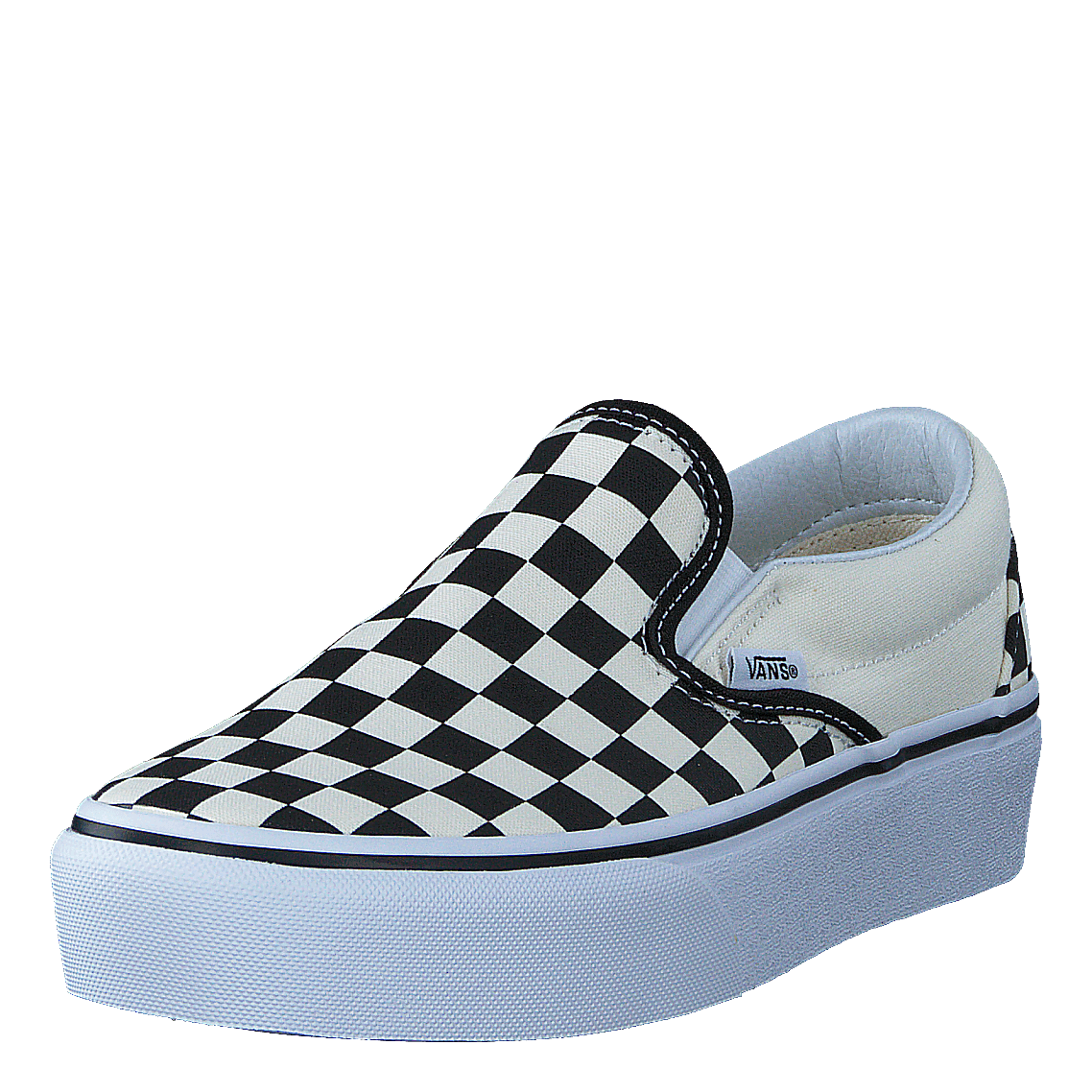 Vans Ua Classic Slip - on Platform Black And White Checker/white