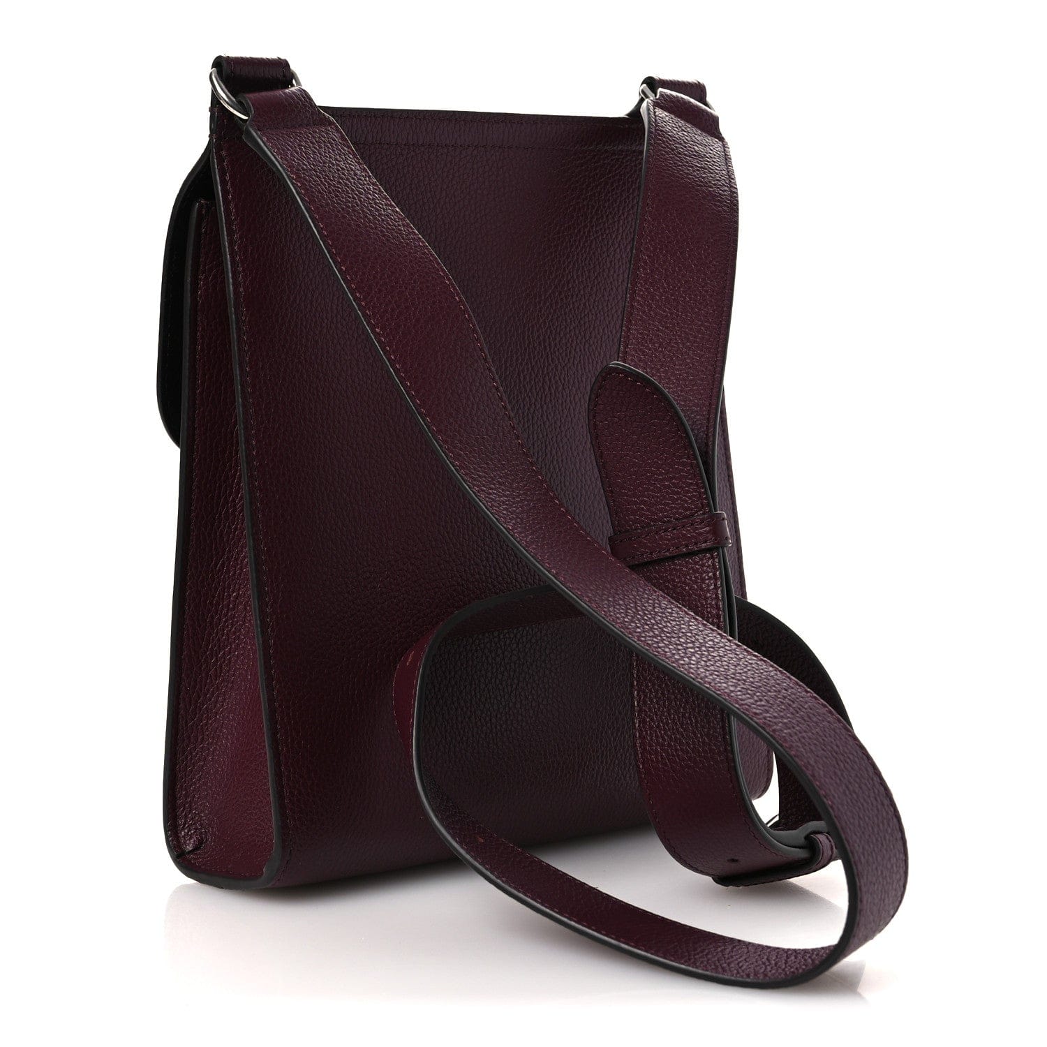 Mulberry Small Classic Grain Calfskin Antony Messenger Crossbody Black Cherry