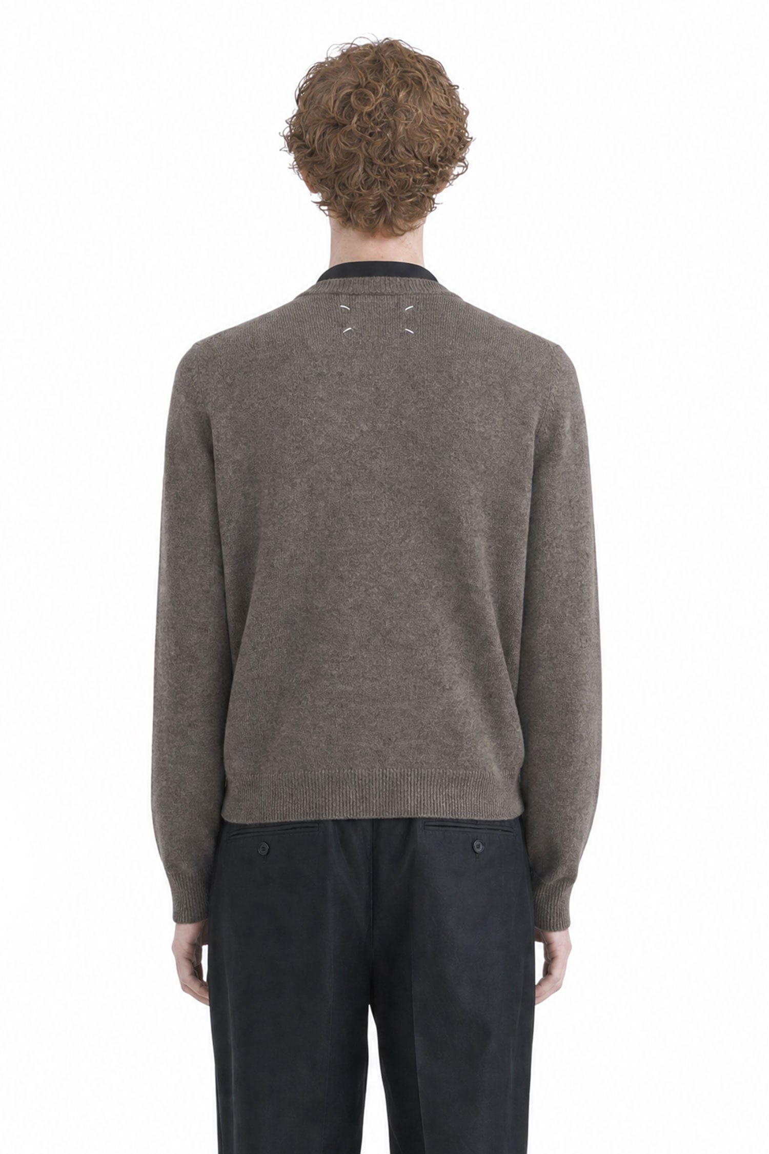 Maison Margiela Fused Knit Wool Crewneck Sweater