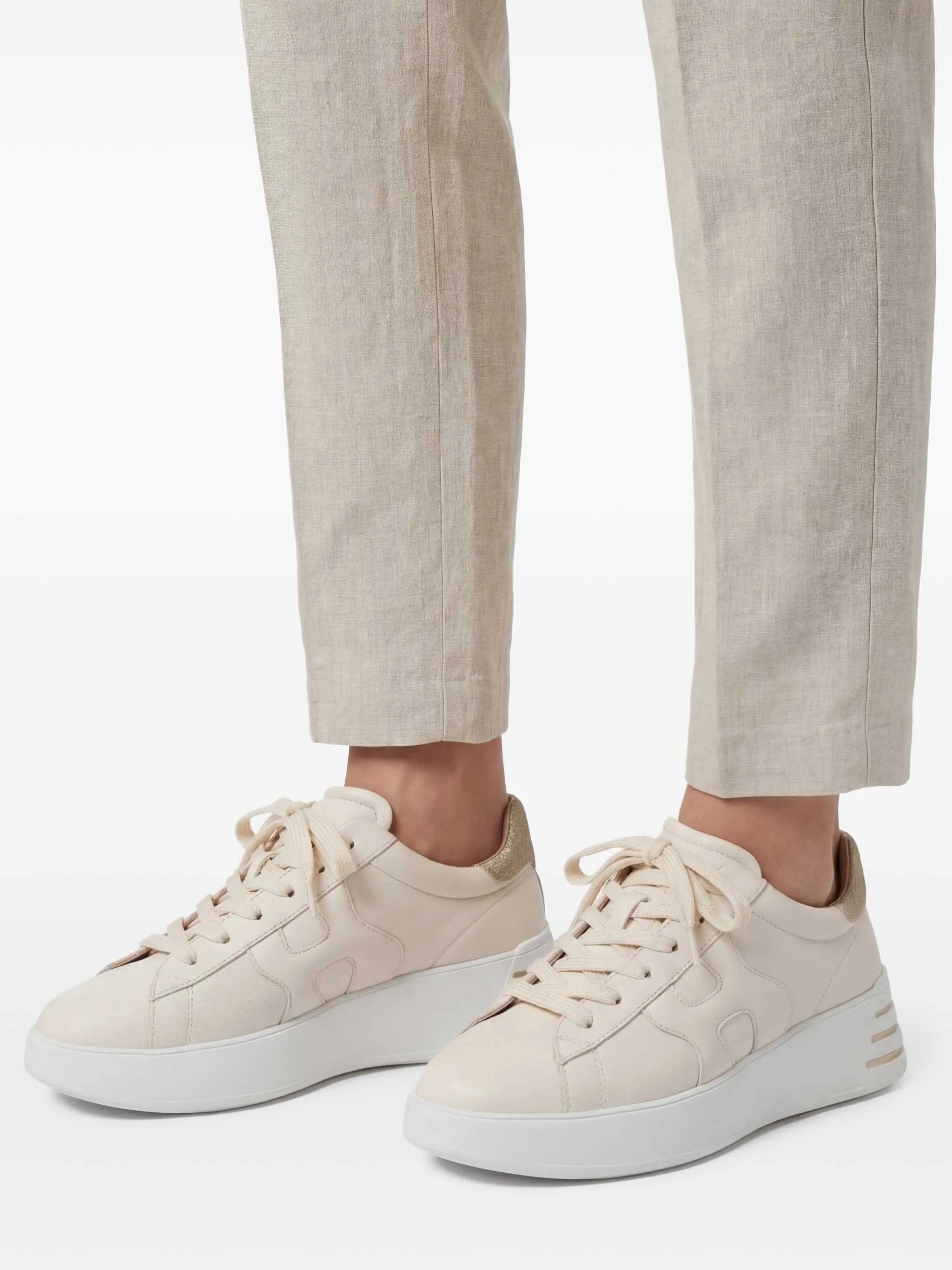 Hogan Rebal glitter - detail leather sneakers