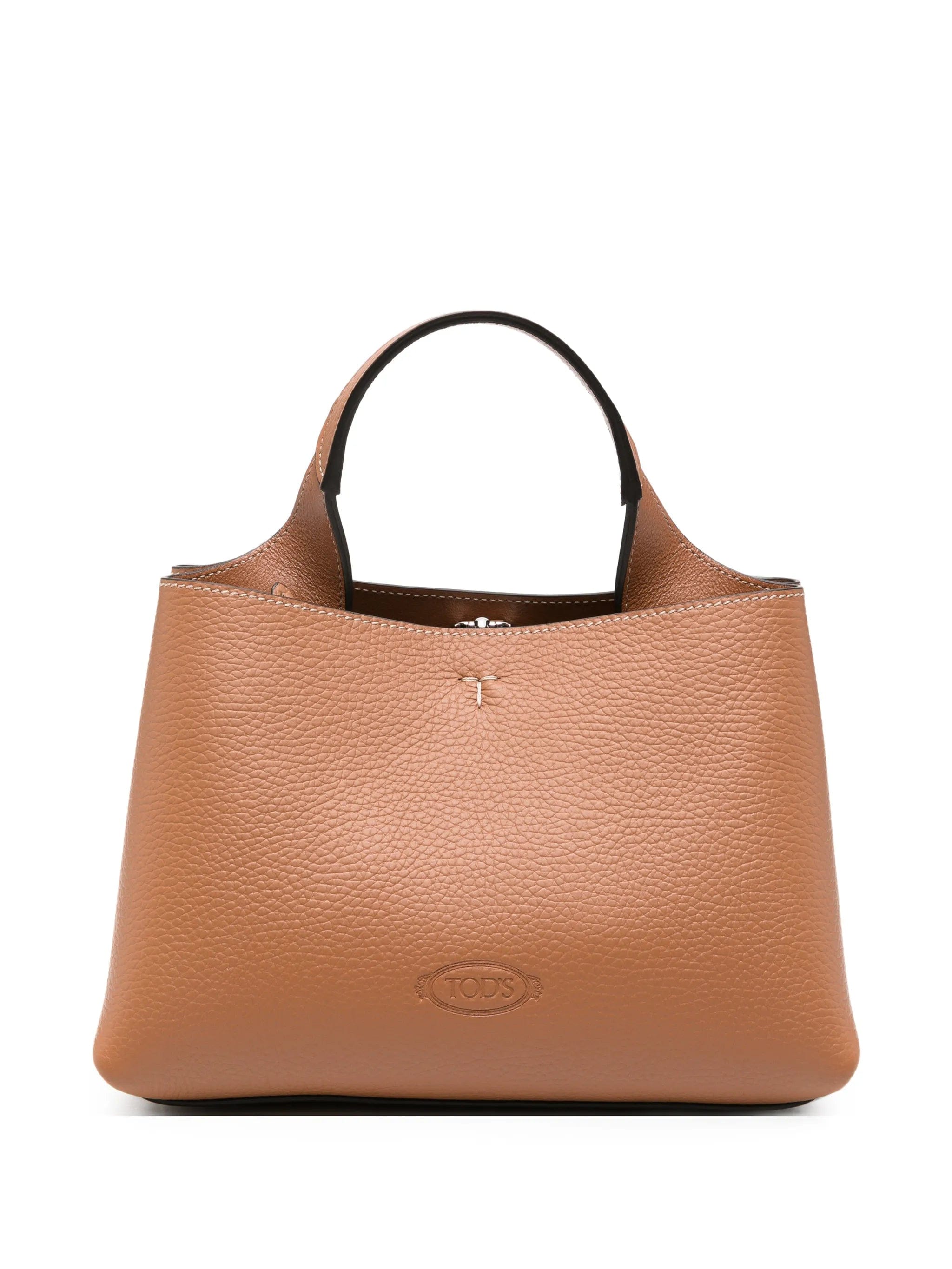 Tod's T - logo grained leather tote bag