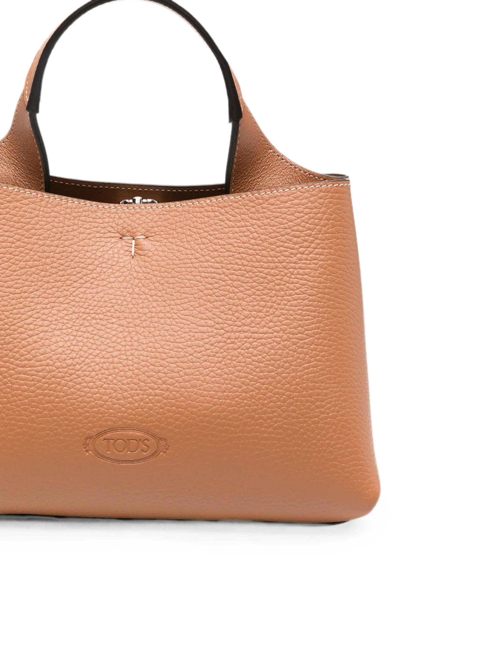 Tod's T - logo grained leather tote bag