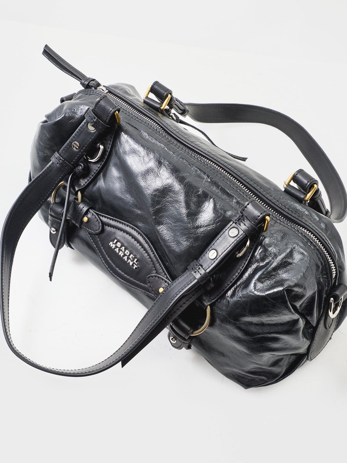 Isabel Marant Tilpa Mini Leather Tote Bag Black