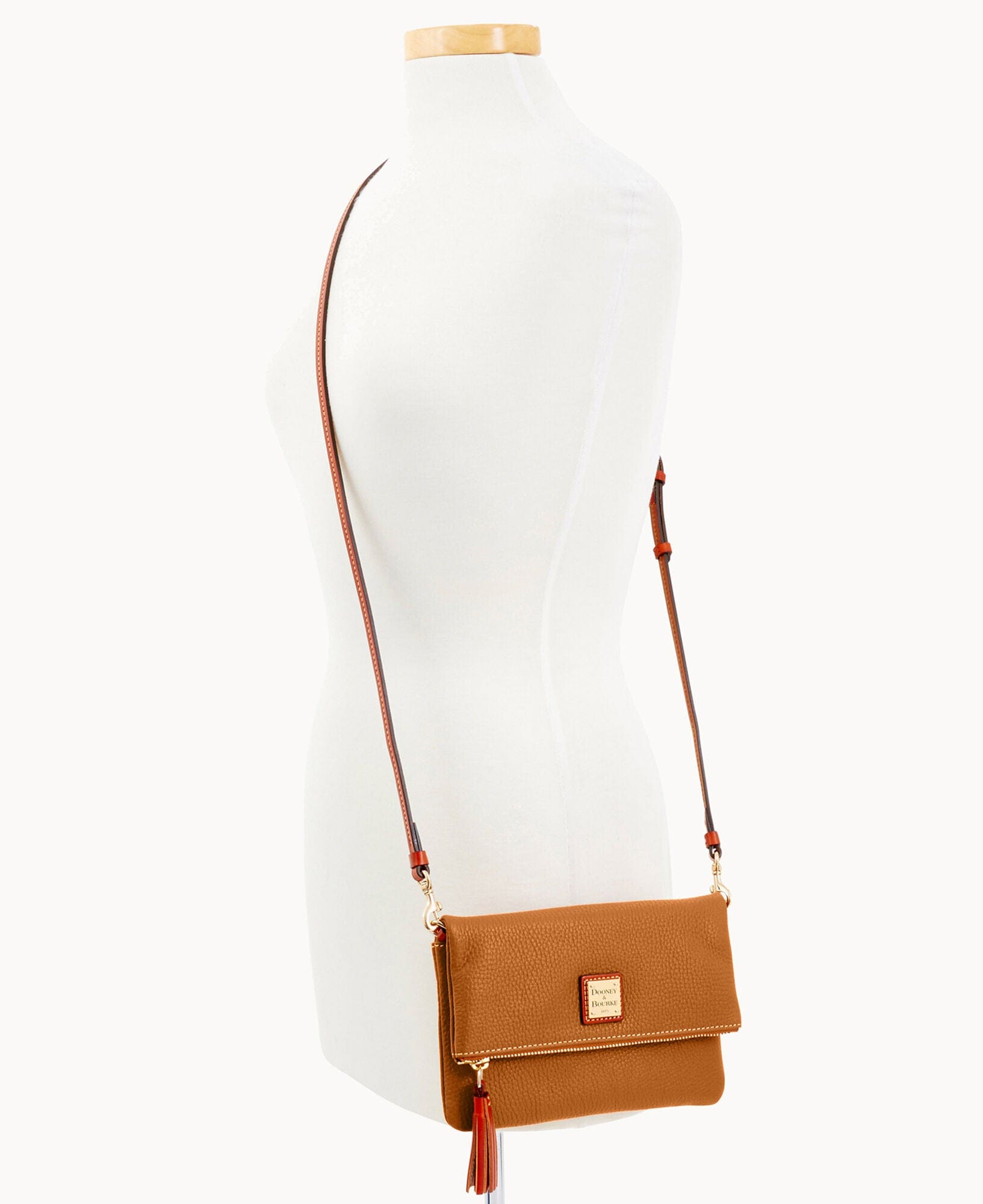 Dooney & Bourke Pebble Grain Foldover Zip Crossbody