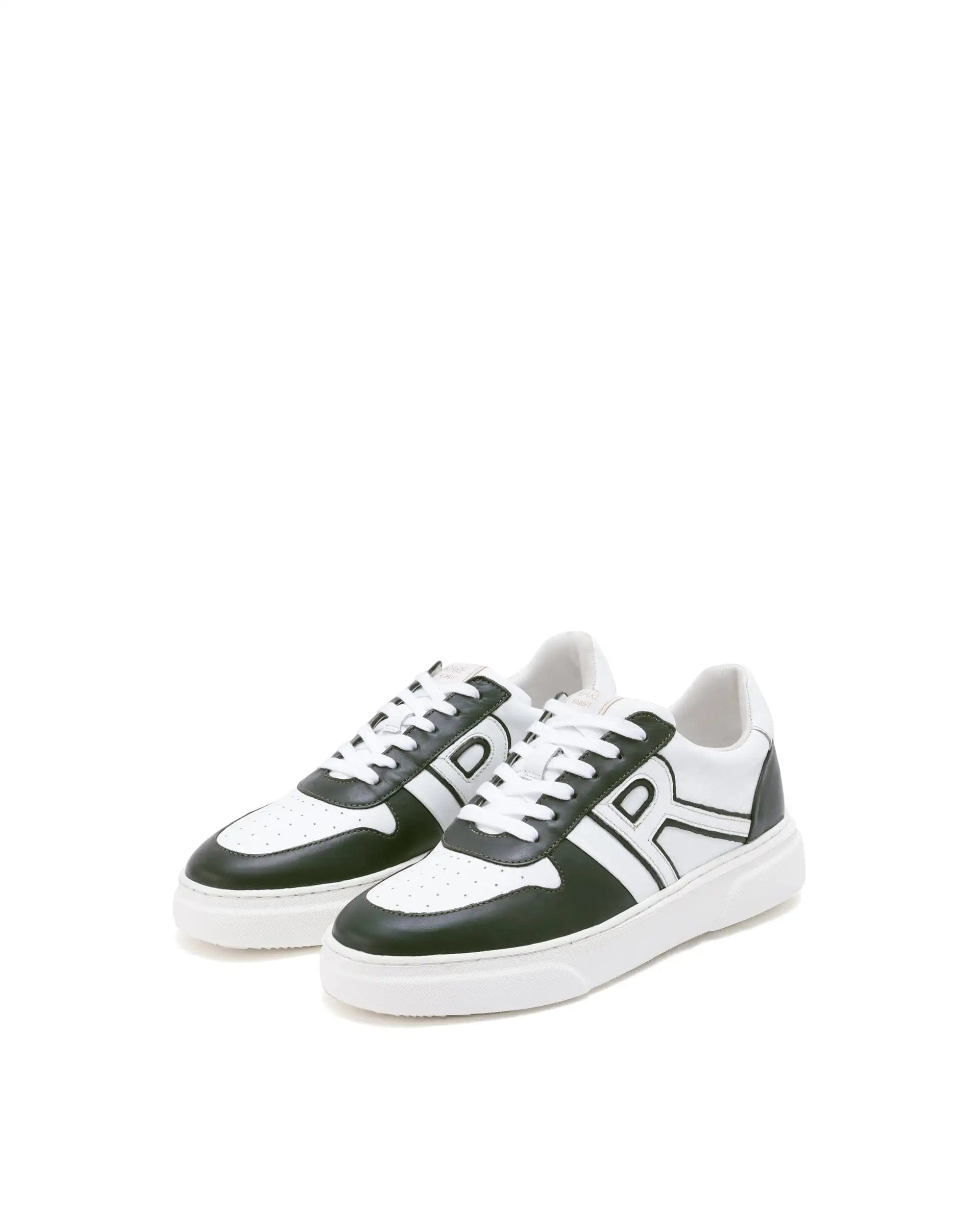 RAREZ Rare Rabbit Mens Cygnus Pro Green Genuine Leather Dual Tone Low - Top Lace - Up Sneaker Shoe