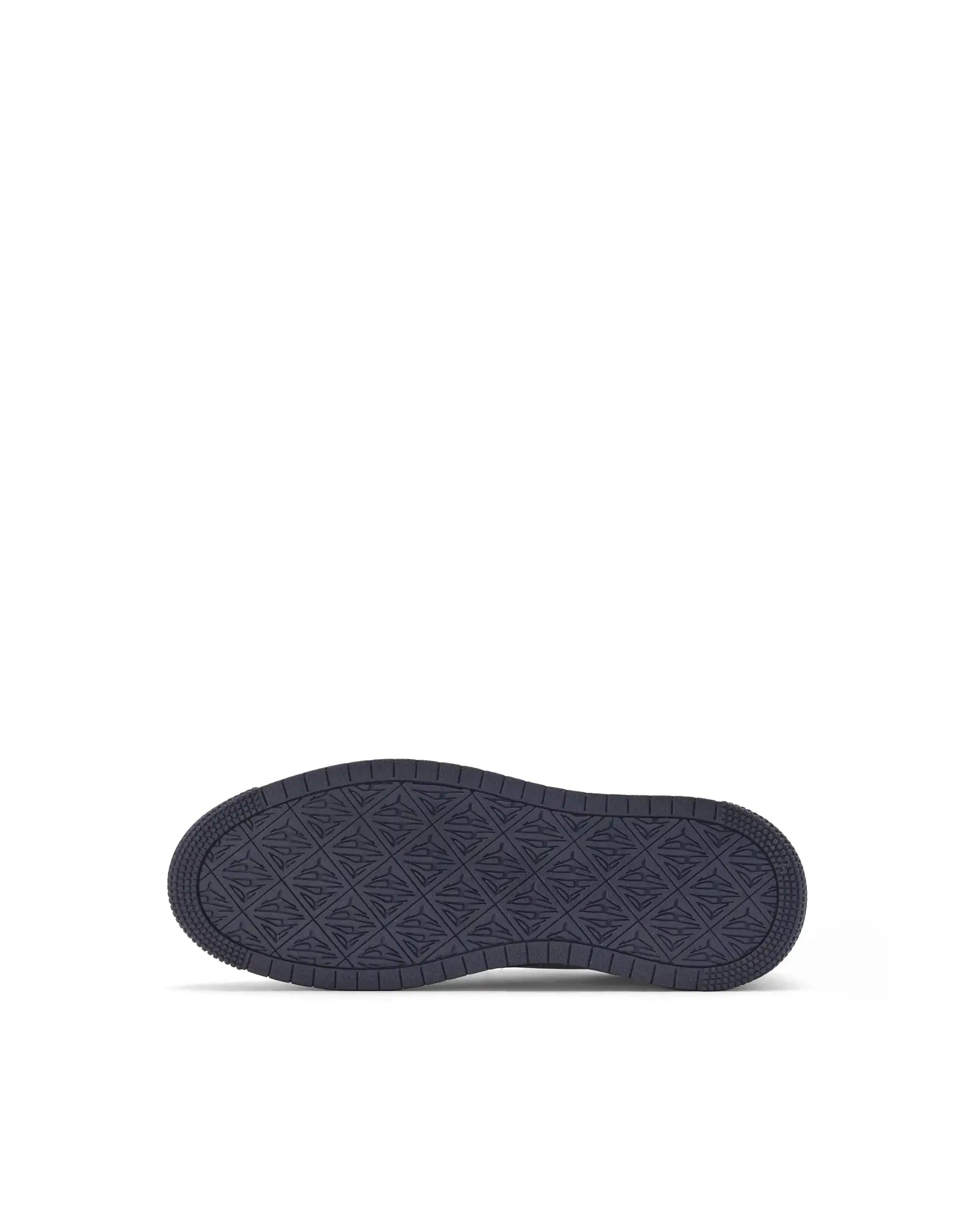 RAREZ Rare Rabbir Men's Voltro Navy Genuine Leather And Suede Faros R Monogram Low - Top Lace - Up Sneaker Shoes