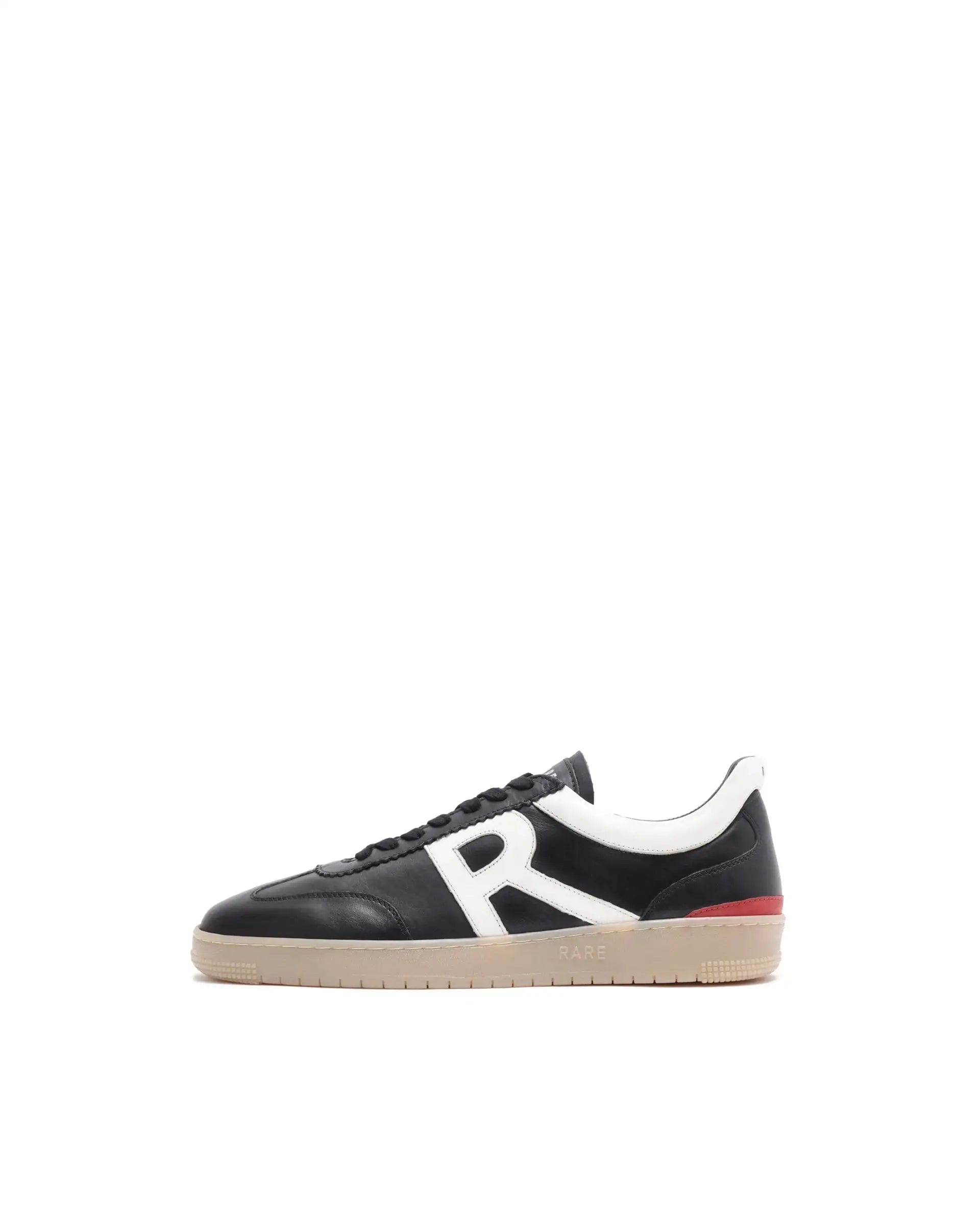 RAREZ Rare Rabbit Men's Dorset Pro Black Genuine Leather Shoes Low - Top Lace - Up Dual Tone Sneaker Shoes