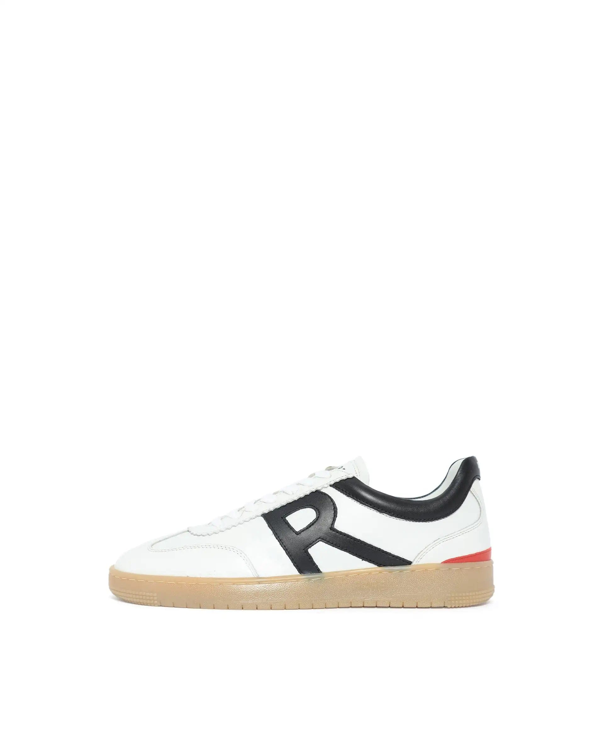 RAREZ Rare Rabbit Men's Dorset Pro White Genuine Leather Shoes Low - Top Lace - Up Dual Tone Sneaker Shoes