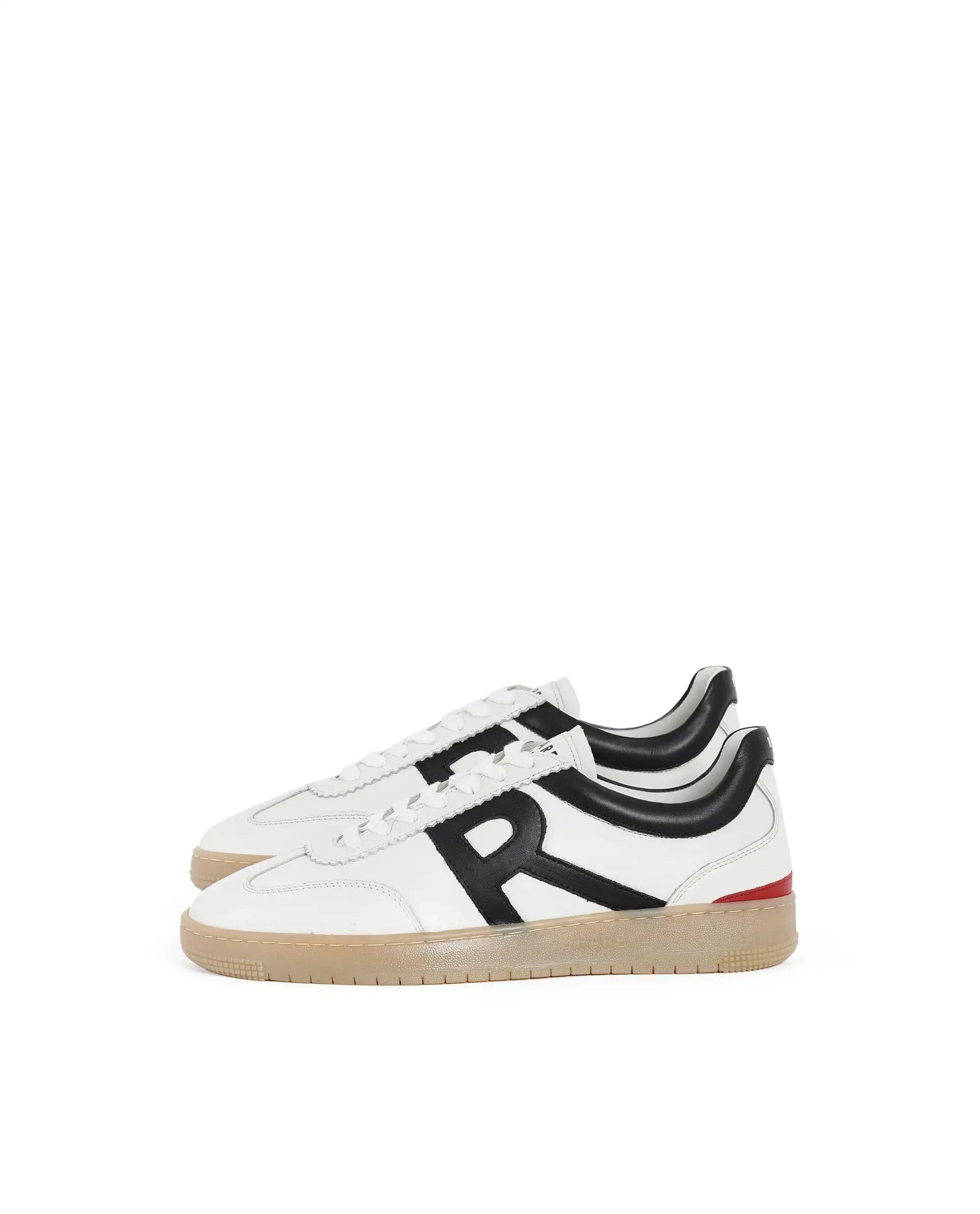 RAREZ Rare Rabbit Men's Dorset Pro White Genuine Leather Shoes Low - Top Lace - Up Dual Tone Sneaker Shoes