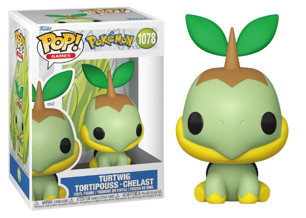 Funko Pop! Turtwig, Pokémon 1078 Vinyl Figure in PopShield Protector