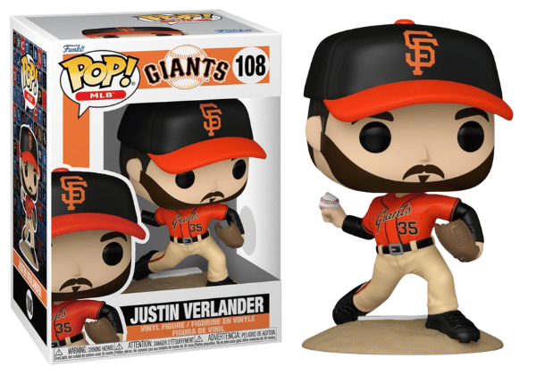 Funko Pop! Justin Verlander, San Francisco Giants, MLB 108 Vinyl Figure in PopShield Protector