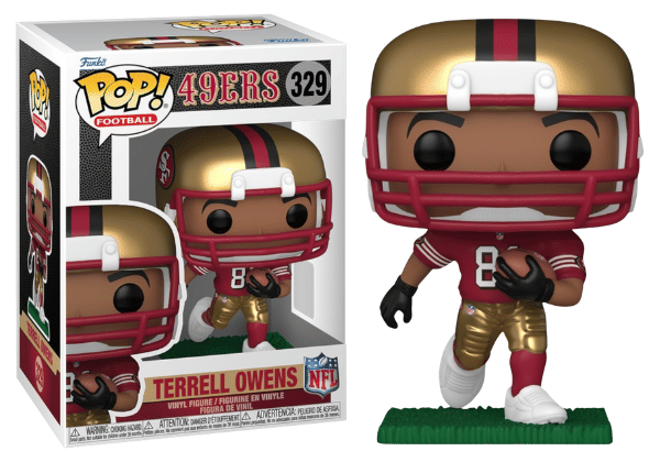 Funko Pop! Terrell Owens, San Francisco 49ers, NFL 329 Vinyl Figure in PopShield Protector