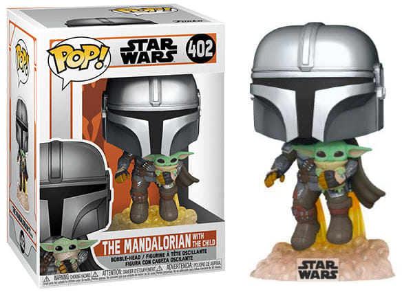Funko Pop! The Mandalorian w/ The Child Flying 402 Vinyl Figure in PopShield Protector