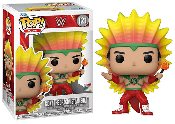 Funko Pop! Ricky The Dragon Steamboat WWE 121 Vinyl Figure in PopShield Protector