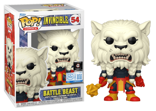 Funko Pop! Battle Beast, Invincible, Comics, Chalice Collectibles Exclusive 54 Vinyl Figure in PopShield Protector