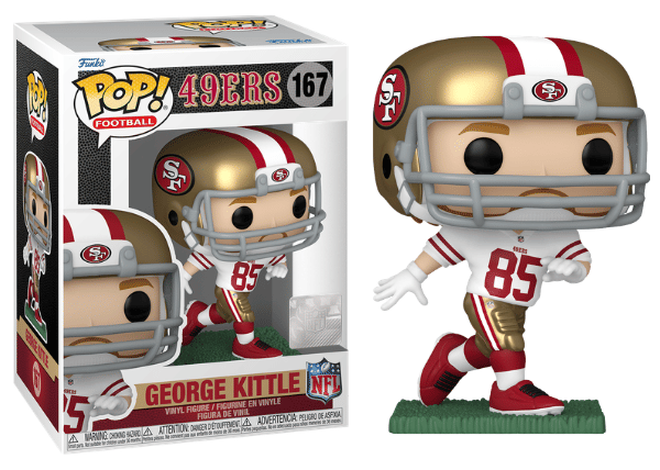 Funko Pop! George Kittle, Away, San Francisco 49ers, NFL 167 Vinyl Figure in PopShield Protector
