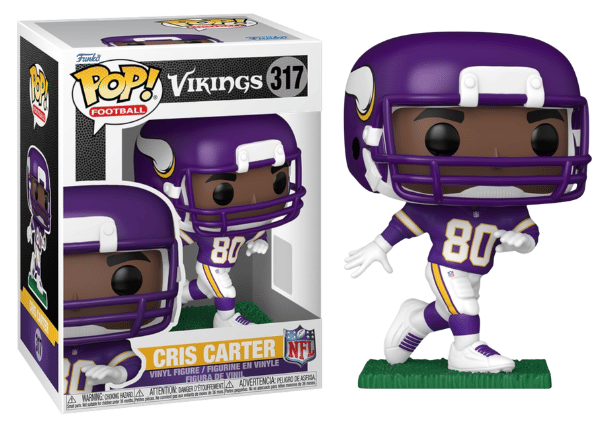 Funko Pop! Cris Carter, Minnesota Vikings, NFL 317 Vinyl Figure in PopShield Protector