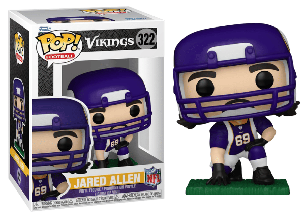 Funko Pop! Jared Allen, Minnesota Vikings, NFL 322 Vinyl Figure in PopShield Protector