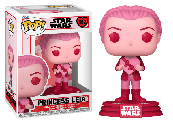 Funko Pop! Princess Leia, Valentine 589 Vinyl Figure in PopShield Protector