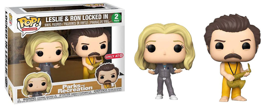 Funko Pop! Leslie & Ron Locked In Parks and Recreation 2 - pk - Target Exclusive Vinyl Figure