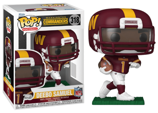 Funko Pop! Deebo Samuel Washington Commanders, NFL 318 Vinyl Figure in PopShield Protector