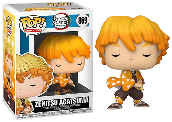 Funko Pop! Zenitsu Agatsuma Demon Slayer 869 Vinyl Figure in PopShield Protector