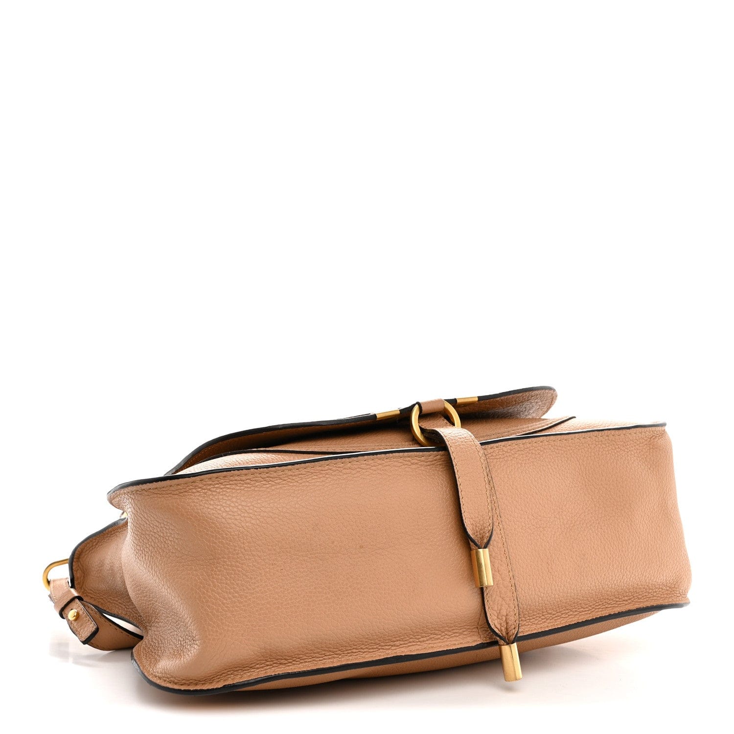 Chloe Calfskin Braided Medium Marcie Double Carry Light Tan