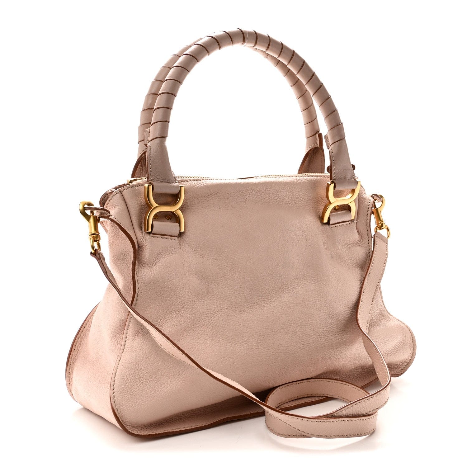 Chloe Calfskin Medium Marcie Satchel Blush Nude