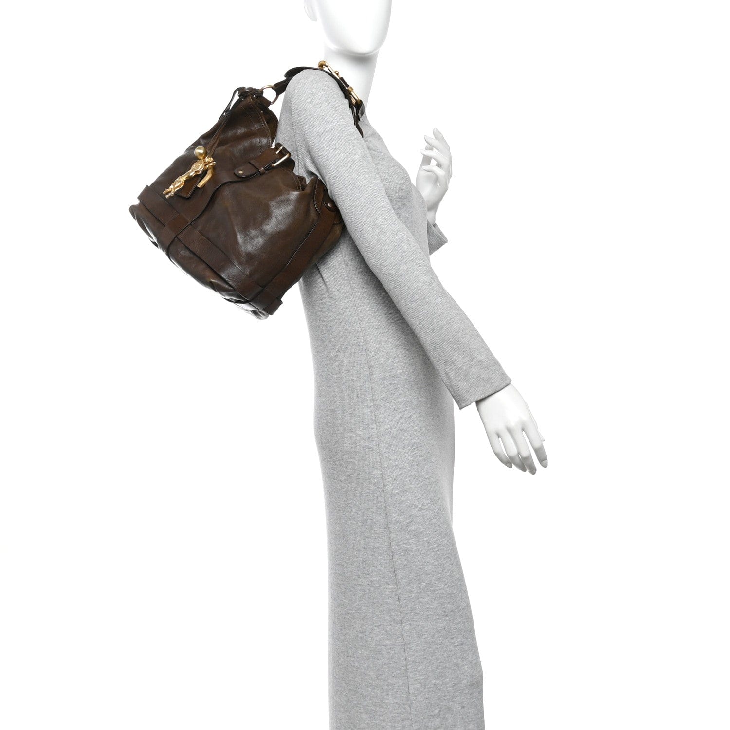 Chloe Goatskin Large Kerala Bag Brown