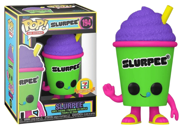Funko Pop! Slurpee Blacklight, Grape, Foodies 194 - 7 - Eleven Exclusive Vinyl Figure in PopShield Protector