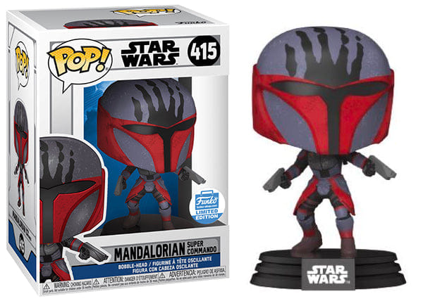 Funko Pop! Mandalorian Super Commando Clone Wars 415 - Funko Shop Exclusive Vinyl Figure in PopShield Protector
