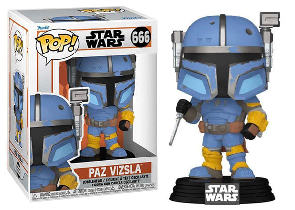 Funko Pop! Paz Vizsla Mandalorian 666 Vinyl Figure in PopShield Protector