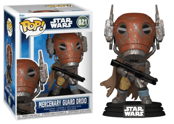Funko Pop! Mercenary Guard Droid, Star Wars 821 Vinyl Figure in PopShield Protector