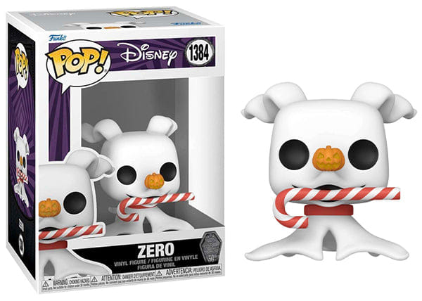 Funko Pop! Zero w/ Candy Cane, The Nightmare Before Christmas 1384 Vinyl Figure in PopShield Protector