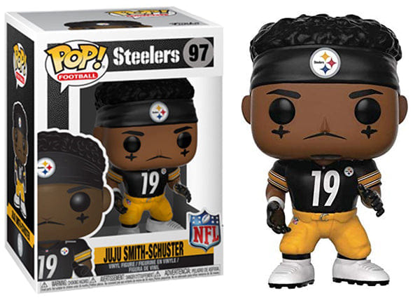 Funko Pop! Juju Smith - Schuster Pittsburgh Steelers, NFL 97 Vinyl Figure in PopShield Protector