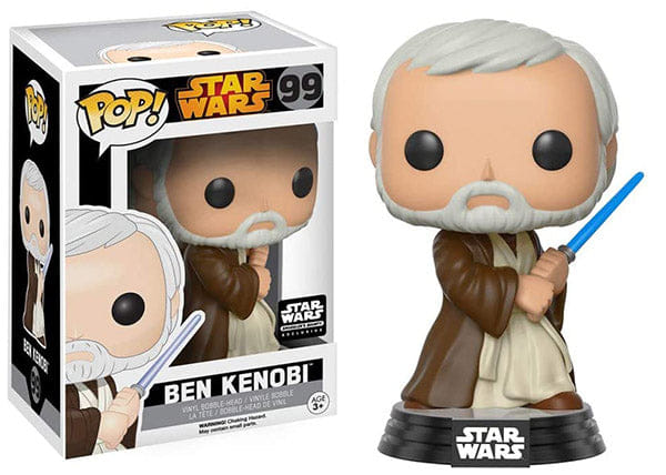 Funko Pop! Ben Kenobi 99 - Smuggler's Bounty Exclusive **Sticker Peeling** Vinyl Figure in PopShield Protector