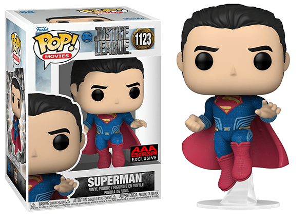 Funko Pop! Superman Flying, Justice League Movie 1123 - AAA Anime Exclusive Vinyl Figure in PopShield Protector