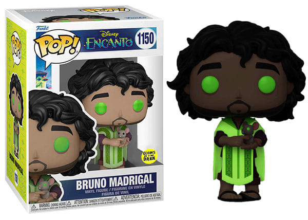 Funko Pop! Bruno Madrigal Glow in the Dark, Encanto 1150 Vinyl Figure in PopShield Protector