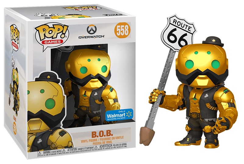 Funko Pop! B.O.B Gold, Overwatch, 6 - inch 558 - Walmart Exclusive Vinyl Figure