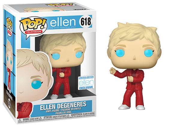 Funko Pop! Ellen Degeneres Red Suit 618 - Ellen Degeneres Shop Exclusive Vinyl Figure in PopShield Protector