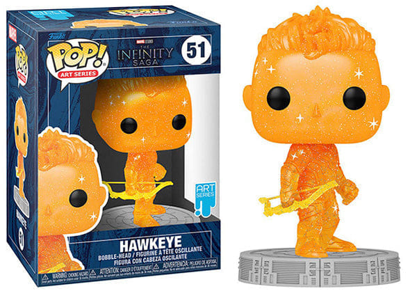 Funko Pop! Hawkeye Art Series, The Infinity Saga, No Stack 51 Vinyl Figure in PopShield Protector