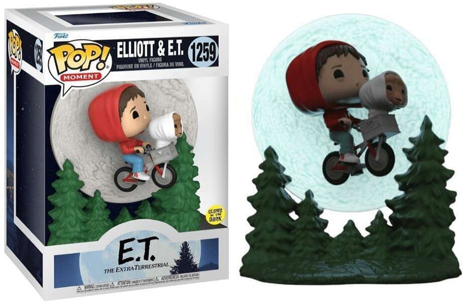 Funko Pop! Elliott & E.T. Flying, Glow in the Dark, Movie Moments 1259 Vinyl Figure