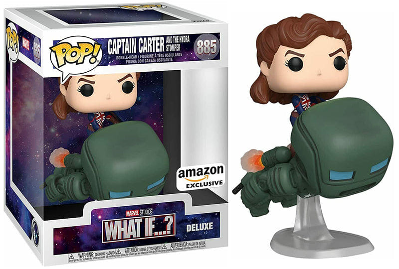 Funko Pop! Captain Carter and The Hydra Stomper Deluxe, What If...? 885 - Amazon Exclusive Vinyl Figure